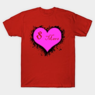 Today is international for women with a heart, love and pink elegance T-Shirt